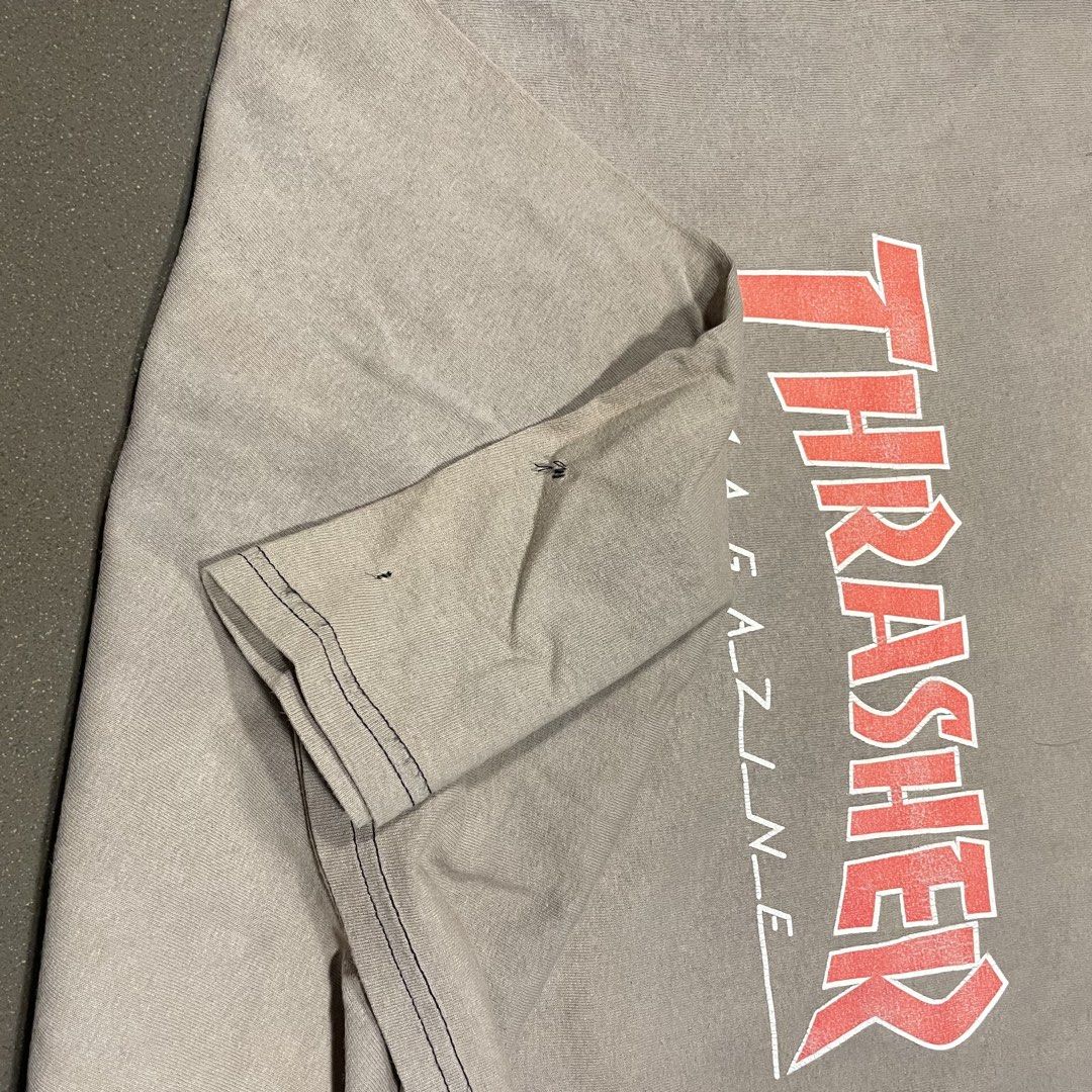 Thrasher Magazine skate shirt (Category: Tshirts & Polo Shirts ) located in Puerto Princesa. Submitted by lookmomicanbuy (Listing ID 1444362326, Image 2). Description: Good condition Bleached, repaired holes.