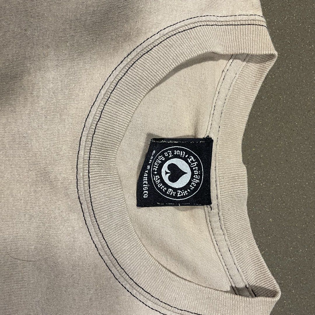 Thrasher Magazine skate shirt (Category: Tshirts & Polo Shirts ) located in Puerto Princesa. Submitted by lookmomicanbuy (Listing ID 1444362326, Image 3). Description: Good condition Bleached, repaired holes.