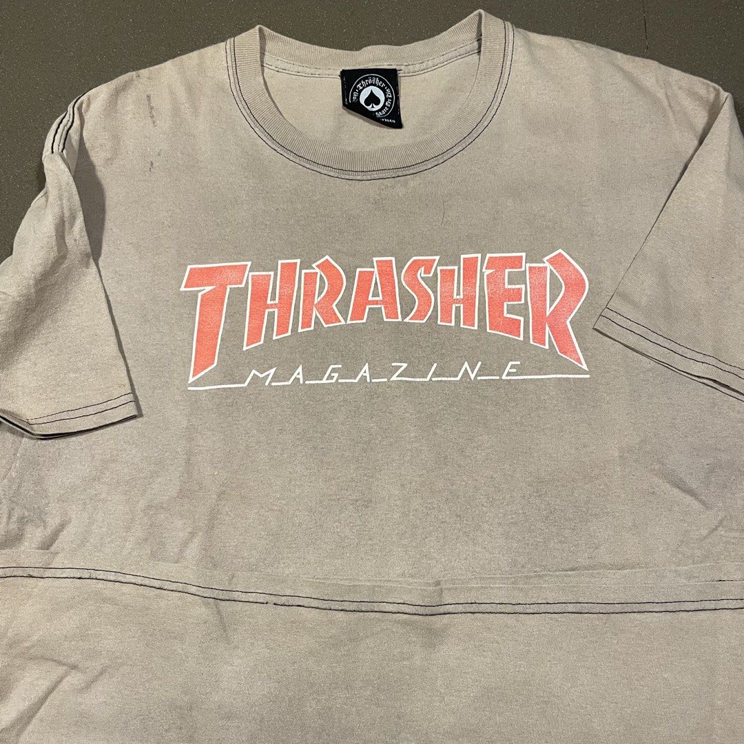 Thrasher Magazine skate shirt (Category: Tshirts & Polo Shirts ) located in Puerto Princesa. Submitted by lookmomicanbuy (Listing ID 1444362326, Image 1). Description: Good condition Bleached, repaired holes.