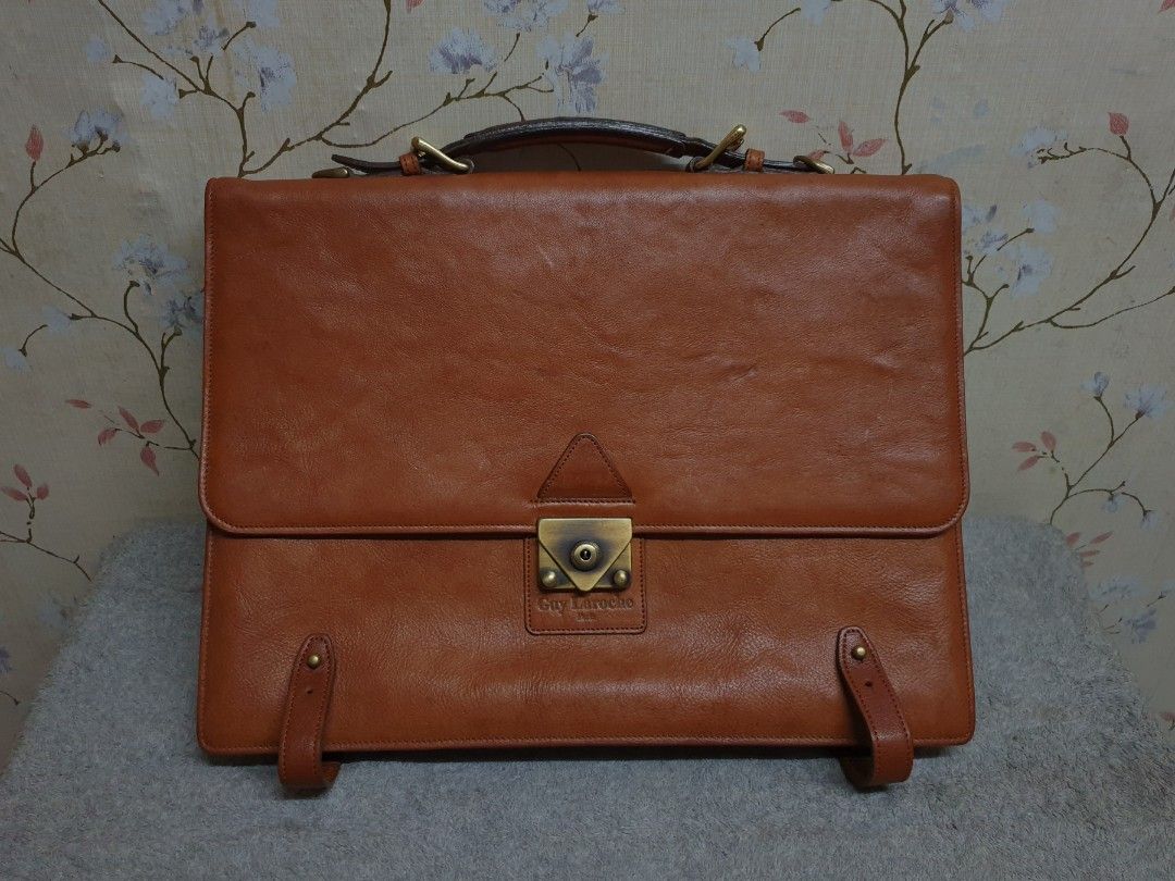 Vintage Leather Briefcase - Guy Laroche (Category: Briefcases) located in Quezon City. Submitted by WasalakTwo (Listing ID 1444491072, Image 2). Description: Bought in Japan Rare and hard to come by Excellent condition Clean and presentable 30cm x 40cm Open for delivery nationwide.