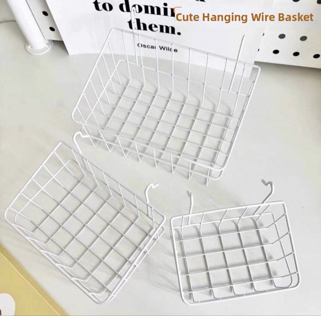 White Wire Hanging Basket484886250102476800