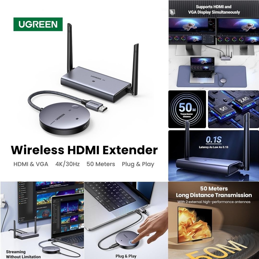 Wireless HDMI 4K Extender, UGREEN484576647604480000