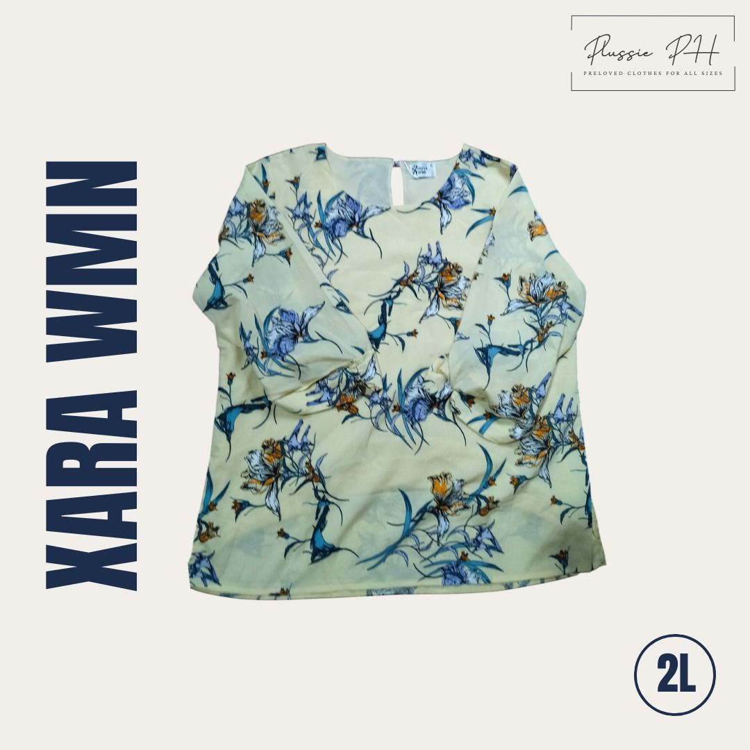 XARA WMN Floral Print Top (Category: Others Tops) located in Quezon City. Submitted by mjar_ (Listing ID 1444429057, Image 1). Description: XARA WMN Floral Print Top Size: 2L - Long sleeves and a classic round neckline - Elegant touch with a small keyhole detail at the back - Ideal for effortless casual styling Disclaimer: Product color may slightly vary due to photographic lighting sources or your screen’s resolution and settings..