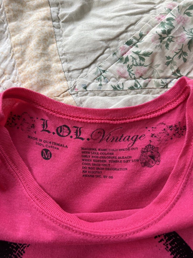 y2k grunge emo goth pink shirt (Category: Shirts) located in Pasig City. Submitted by svgarr (Listing ID 1444348881, Image 3). Description: 📌read bio before buying add 70 sf (flash express) 📍iloilo see last pic for minor flaw .