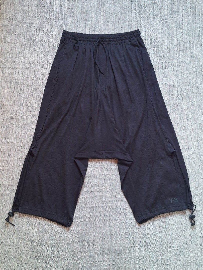 Y-3 Adidas Yohji Yamamoto / Drawstring Sarouel Pants ( Authentic ) (Category: Joggers) located in Cebu City. Submitted by thehiddengemsbykid (Listing ID 1444494452, Image 1). Description: Adidas Yhoji Yamamoto Black Drawstring Sarouel Pants Size : Small Waist - 28 up to 45max Rise - 23 Length - 33 Leg Opening - 11 Excellent Condition No issues 2,000 + Sf Thank you....