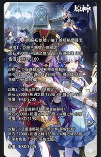 原神自抽號港服出售| 網上購買1,000+ 件原神自抽號港服| Carousell