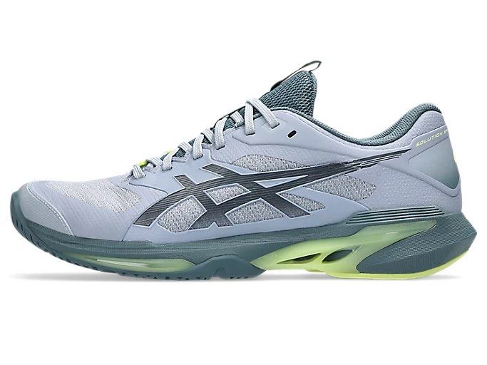 ASICS Solution Speed FF 4 Tennis Shoes Grey Blue Ironclad (Category: Sneakers) located in Singapore. Submitted by muzom (Listing ID 1444529902, Image 2). Description: - ASICS Solution Speed FF 4 Tennis Shoes - Color: Grey Blue/Ironclad - Size: US 9.5 (EUR 43.5, UK 8.5, CM 27.5) - Ideal for tennis and other court sports BNIB never worn before. RFS too small for me.
