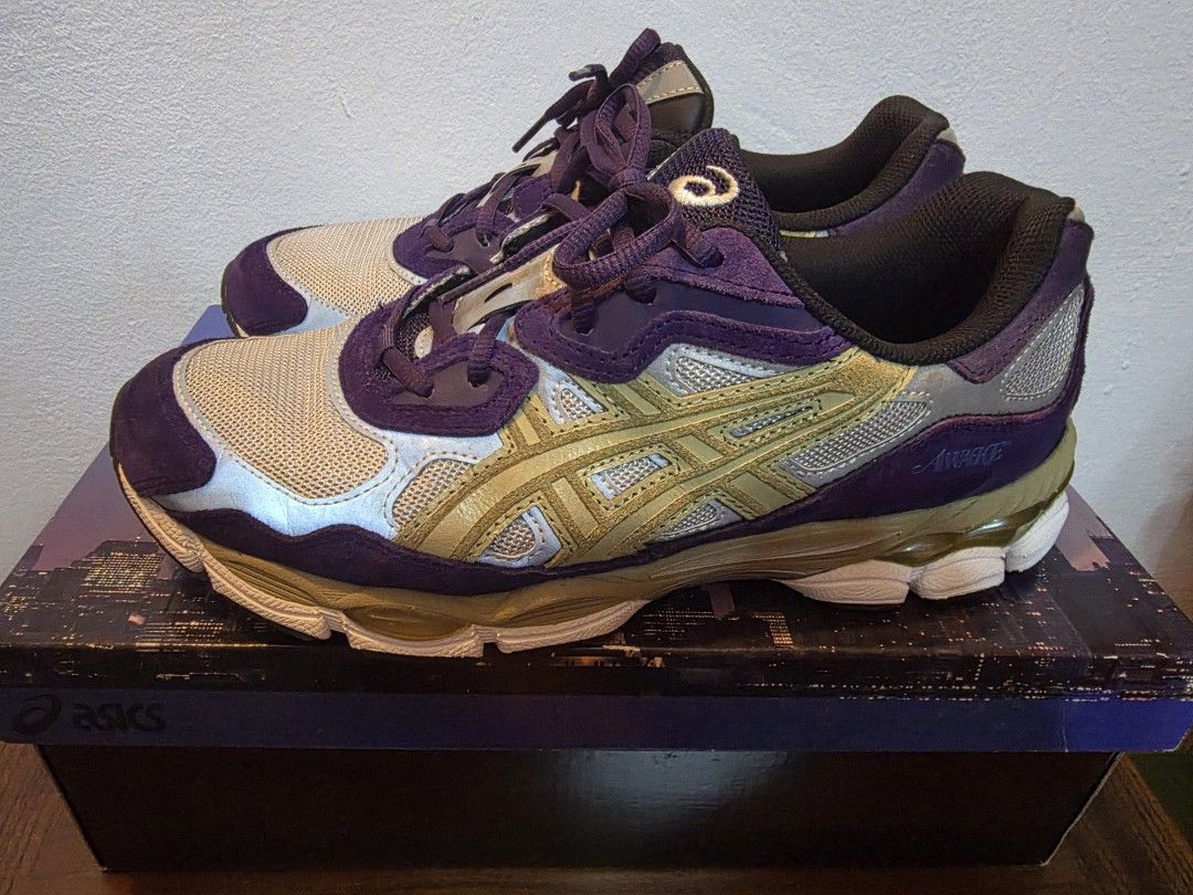 Awake NY x Asics Gel NYC (Category: Sneakers) located in Singapore. Submitted by sbk_sg (Listing ID 1444501639, Image 1). Description: AWAKE NY x Asics Gel NYC Pure Silver / Gothic Grape US10.5, condition 8/10 OG all $250 if self collect from 190461.