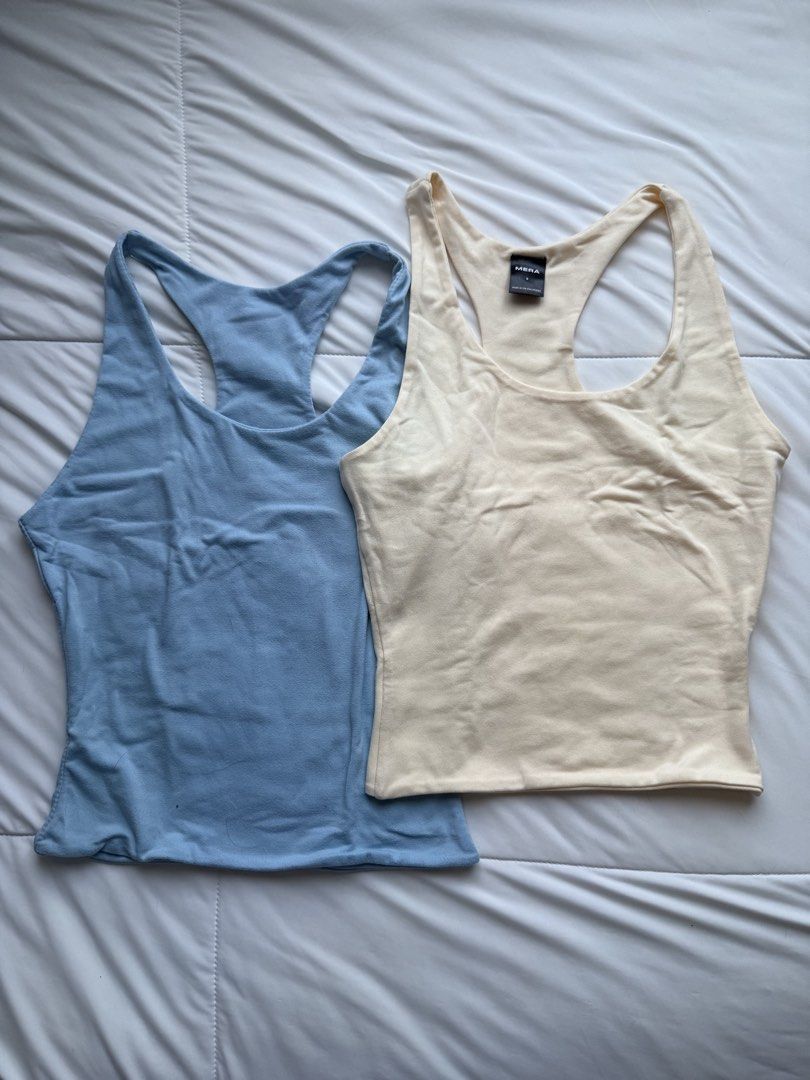 BASIC MERA TOPS BUNDLE (Category: Sleeveless) located in Cabuyao City. Submitted by sweethriftph (Listing ID 1444588169, Image 1). Description: • both small-medium Strictly no return/exchange Shipping thru jnt or lalamove 🚚 📍Cabuyao, Laguna.