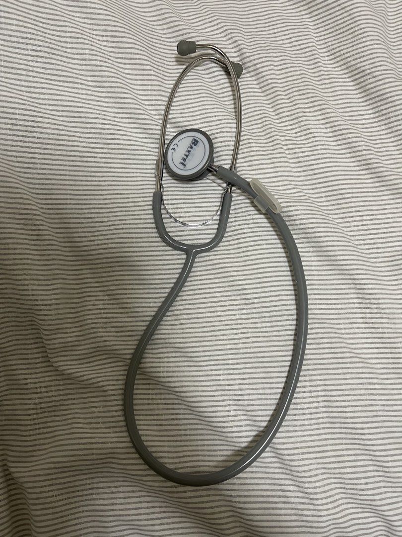 Baxtel Stethoscope Grey (Category: Medical Supplies & Tools) located in Taguig. Submitted by alyrojas (Listing ID 1444500434, Image 2). Description: - Grey stethoscope - Ideal for medical students - Good working condition.