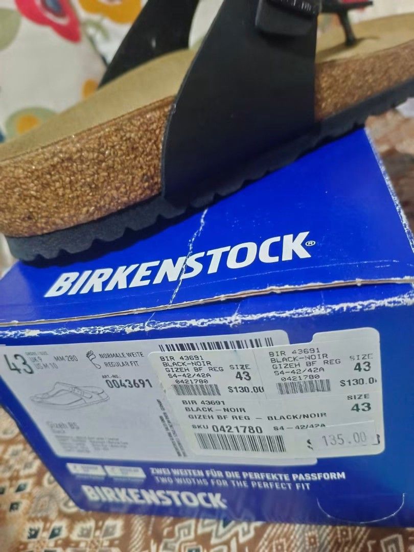 Birkenstock Gizeh Black Size 43 Sandals (Category: Slippers & Slides) located in Quezon City. Submitted by shinereign (Listing ID 1444582643, Image 2). Description: - Birkenstock Gizeh Sandals - Color: Black - Size: 43 (fits 280mm) - Original box included - Classic thong sandal design - Comfortable cork footbed - Ideal for everyday wear.