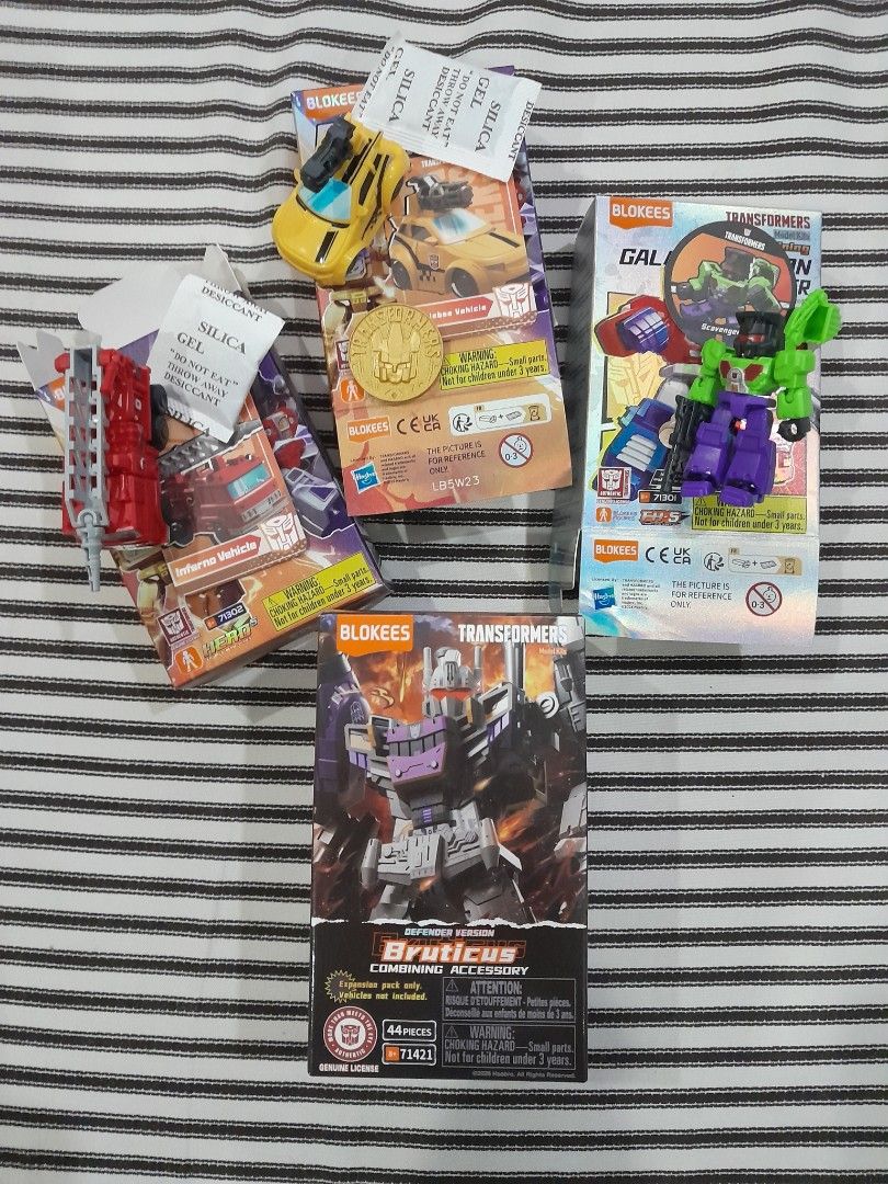 Blokees Transformers Bruticus Combining Kit and Blokees Galaxy Defender (Category: Action & Battle Toys) located in Manila. Submitted by skyflakes794 (Listing ID 1444625687, Image 1). Description: Brand new Bruticus Combining Kit and unscanned Blokees Defender Version.