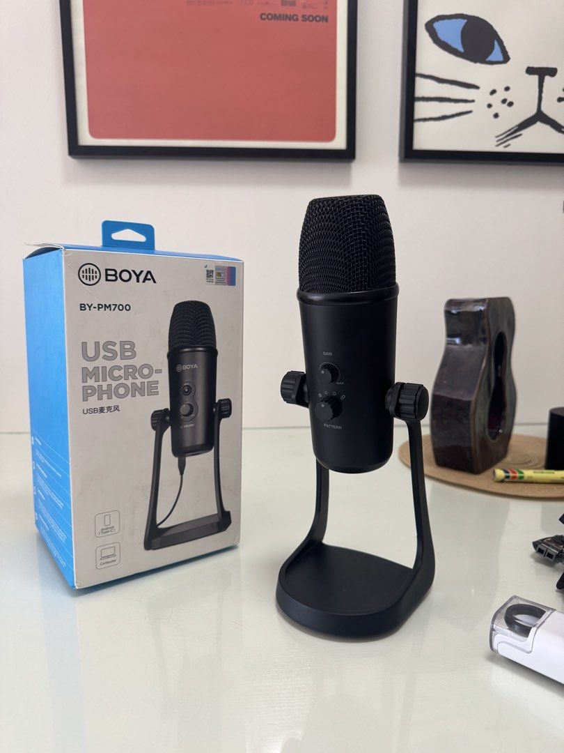 BOYA BY-PM700 USB Microphone (Category: Microphones) located in Manila. Submitted by aromisabsent (Listing ID 1444543119, Image 3). Description: BOYA BY-PM700 USB Microphone (NO USB C CONNECTION INCLUDED) P1300 Firm.