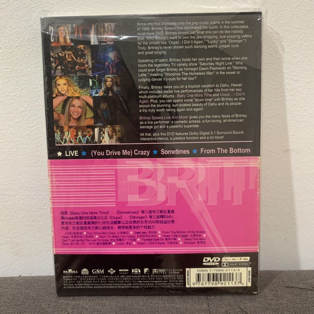 Britney Spears Live And More Chinese Edition Digipack (Category: CDs & DVDs) located in Cebu City. Submitted by _collectunbox_ (Listing ID 1444679919, Image 2). Description: Location: Cebu Plus SF.