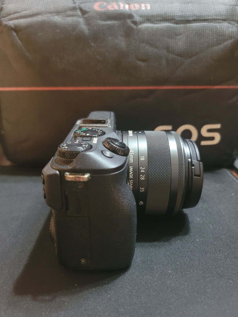 Canon EOS M3 Mirrorless Camera with EF-M 15-45mm Lens (Category: Cameras) located in Quezon City. Submitted by sweetcre4ture (Listing ID 1444648935, Image 3). Description: HELPING A FRIEND. If you're interested, I can refer you to him AUTO BLOCK TO LOWBALLERS Pick-up via lalamove/grab/etc: fixed price IF MEETUP or PERSONAL pickup: add P200 Inclusions: -Camera with kit lens -Original box -Original Bag -Original strap -Original Battery -Charger -Fr
