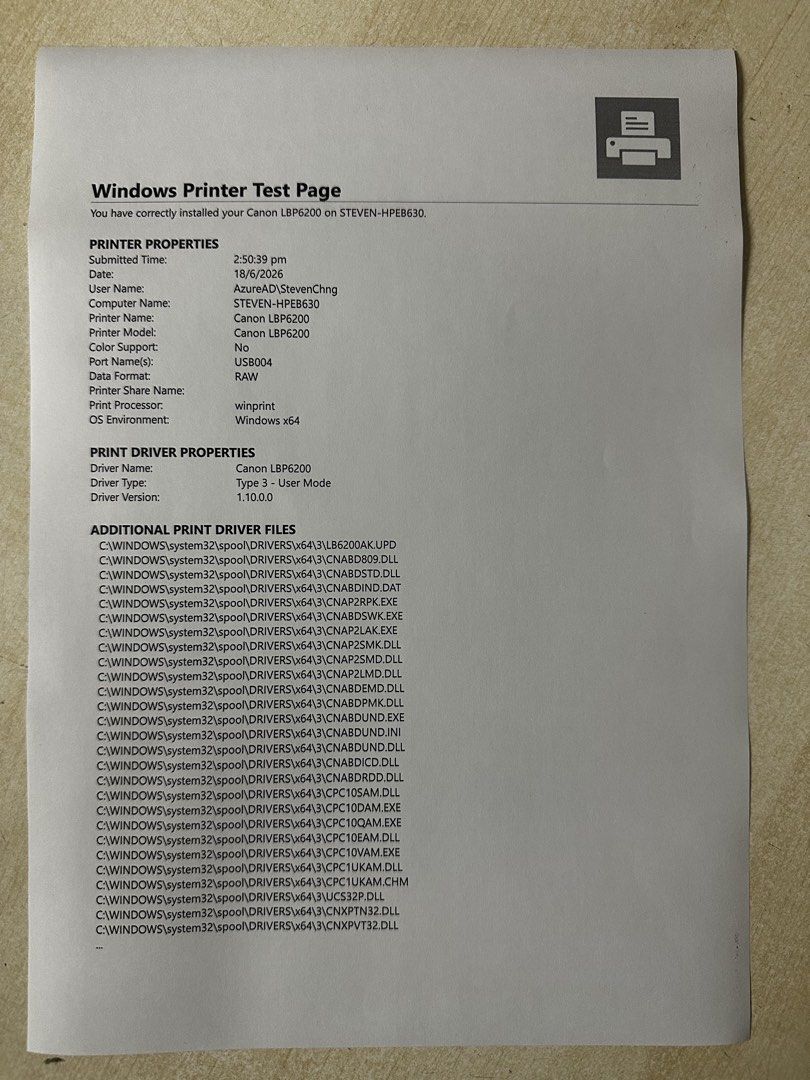 Canon LBP6200d Double Side Mono Laser Printer485600498025113604