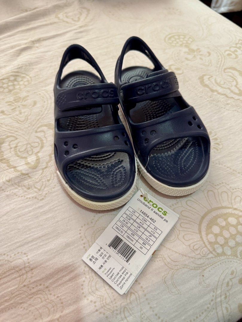 Crocs Crocband II Sandal PS (Category: Babies & Kids Fashion) located in Bulacan. Submitted by mskath21 (Listing ID 1444544803, Image 1). Description: Authentic bought in Japan 🇯🇵 Size: US c12/EUR 29-30/180mm Location: Guiguinto, Bulacan Can do meet ups or shipping via cs chosen courier .
