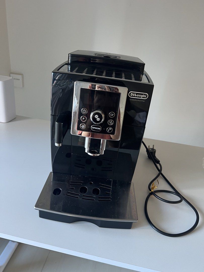 DeLonghi ECAM 23 460 B Cappuccino Coffee Machine (Category: Coffee Machines & Makers) located in Makati City. Submitted by prevlovedbyme (Listing ID 1444597384, Image 1). Description: Lightly used Bought for 73.8k - Black DeLonghi Magnifica S automatic coffee machine - Brews espresso and other coffee drinks - User-friendly control panel - Removable drip tray and water tank for easy cleaning - Power cord included - Ideal for your morning coffee ri