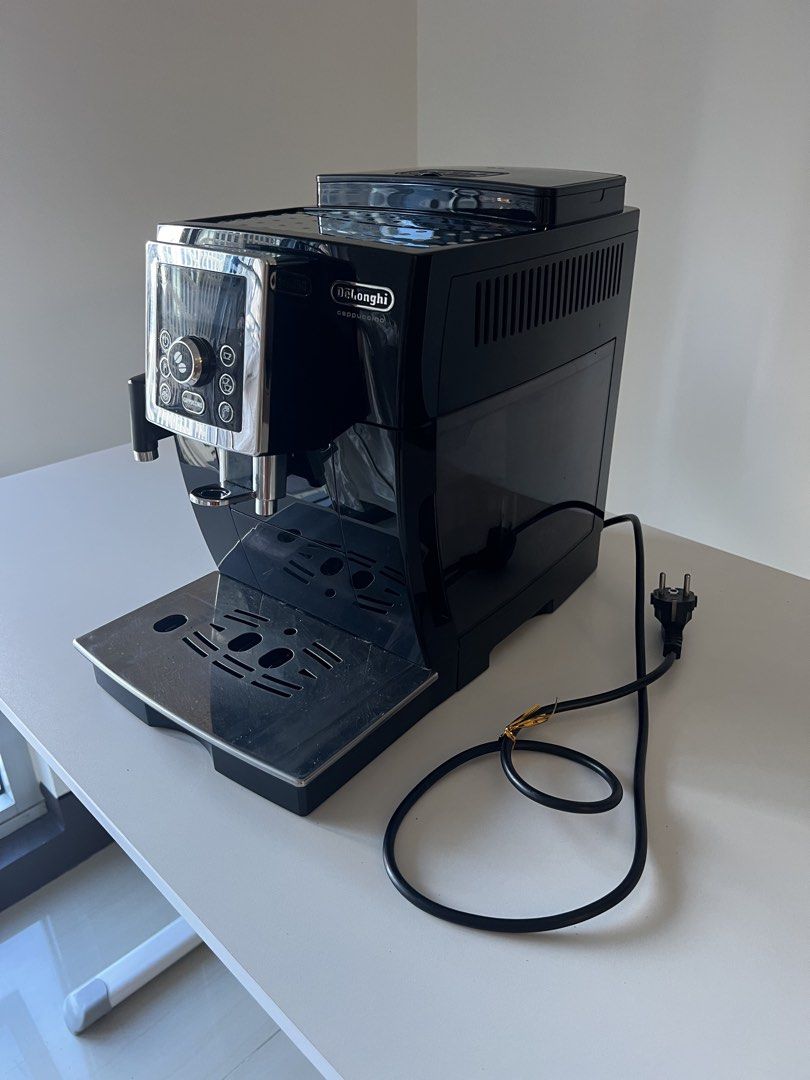 DeLonghi ECAM 23 460 B Cappuccino Coffee Machine (Category: Coffee Machines & Makers) located in Makati City. Submitted by prevlovedbyme (Listing ID 1444597384, Image 2). Description: Lightly used Bought for 73.8k - Black DeLonghi Magnifica S automatic coffee machine - Brews espresso and other coffee drinks - User-friendly control panel - Removable drip tray and water tank for easy cleaning - Power cord included - Ideal for your morning coffee ri