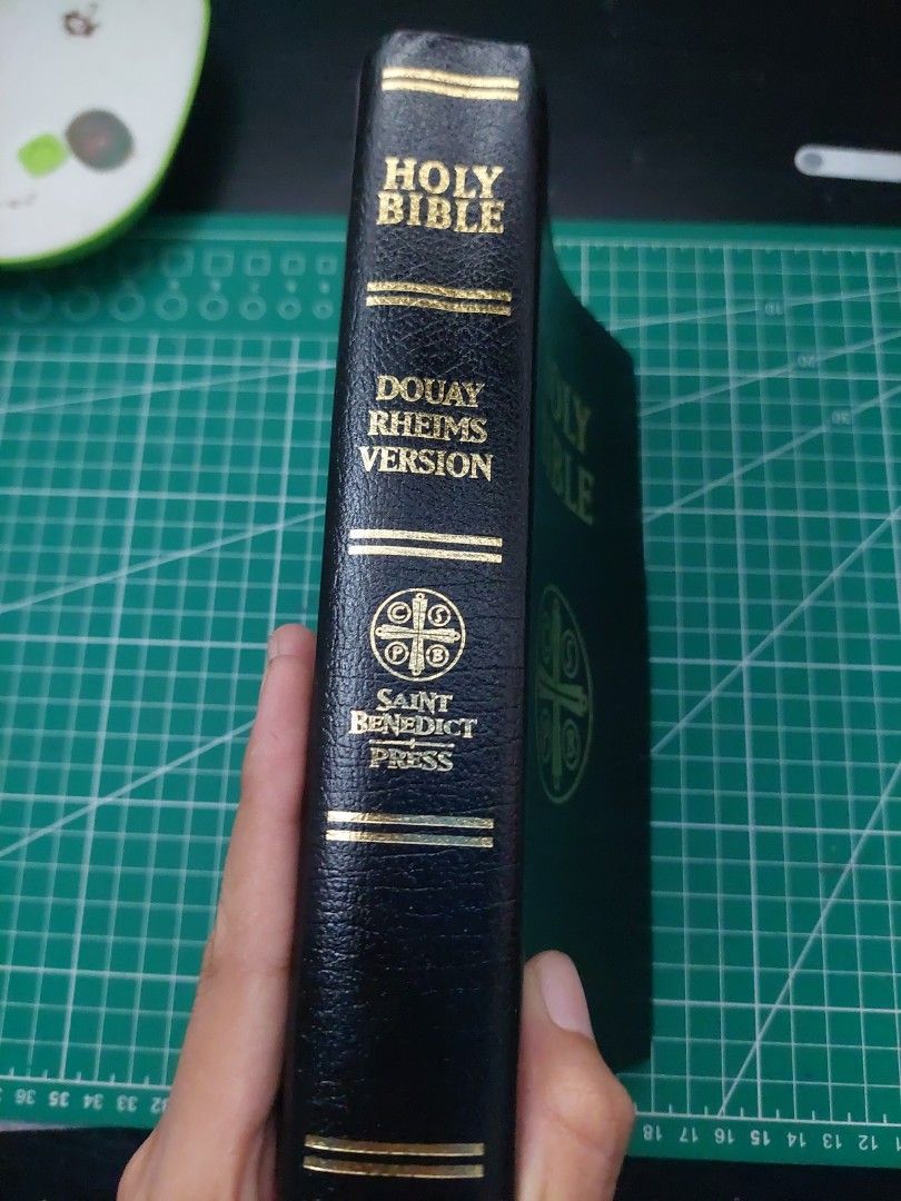 Douay-Rheims Version Holy Bible - Saint Benedict Press Leatherbound (Category: Religion Books) located in Zamboanga. Submitted by salemsbooks (Listing ID 1444628038, Image 2). Description: - Douay-Rheims Version Holy Bible - Translated from the Latin Vulgate - Published by Saint Benedict Press - Features the St. Benedict medal on the cover - Includes a ribbon bookmark - Ideal for personal study or devotion RFS: alr have the baronius press DR Bibl