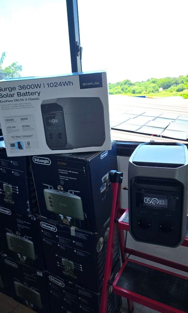 ECOFLOW DELTA 3 CLASSIC & 400WATTS SOLAR PANEL VOLTX (Category: Batteries & Chargers) located in Bulacan. Submitted by iamvanillapeach (Listing ID 1444523385, Image 3). Description: Delta 3 Classic with 400w solar panel( portable/ foldable) voltx. No warranty. Unli testing upon pick up..