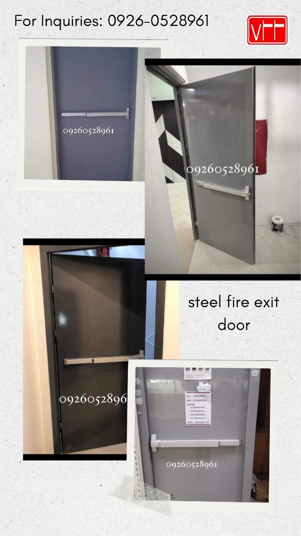 FIRE EXIT STEEL DOOR (Category: Locks, Doors & Gates) located in Caloocan City. Submitted by vttsteeldoor-chelle (Listing ID 1444515991, Image 1). Description: At VTT, quality is our mission. No matter what you’re looking for, we’re committed to bringing you exactly what you need, when you need it. Our customers love working with us because we produce high quality steel door, HDF and fire rated doors with an exceptionally fast turnaround. Our pro