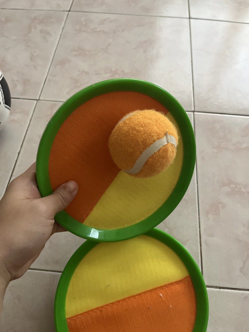 Flying Tiger Velcro Ball Catch Toy (Category: Infant Playtime) located in Bay. Submitted by benta_mama (Listing ID 1444680310, Image 3). Description: From Flying Tiger.