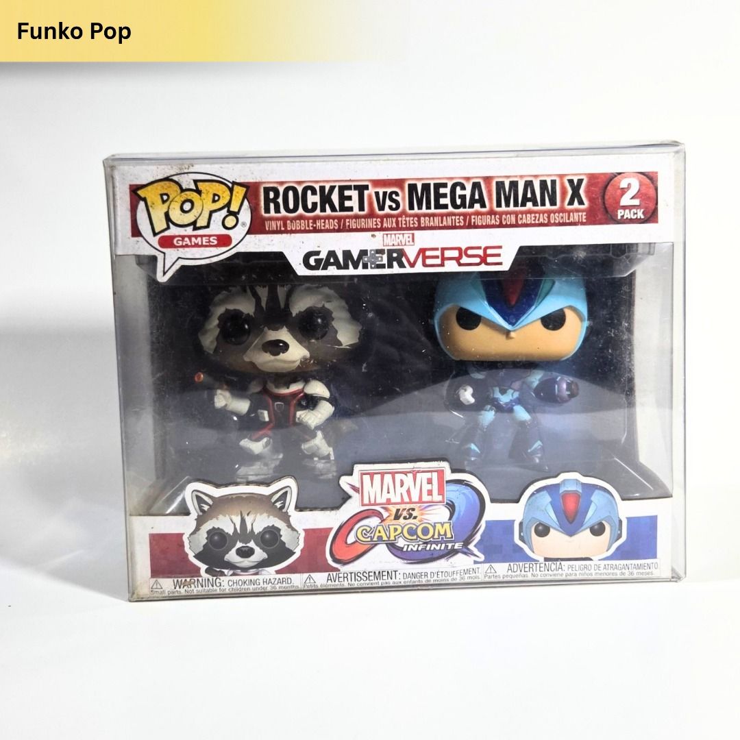 Funko Pop! Rocket vs Mega Man X GamerVerse 2-Pack (Category: Designer & Blind Box Toys) located in Quezon City. Submitted by nmzbt (Listing ID 1444623459, Image 1). Description: Box is in 8/10 condition with minimal shelf wear. kept inside a protector. Never out of box (NOOB). Just sits in my cabinet for some time now. Slightly negotiable for fast buyers. PM For inquires or sample photos. RFS: Decluttering.