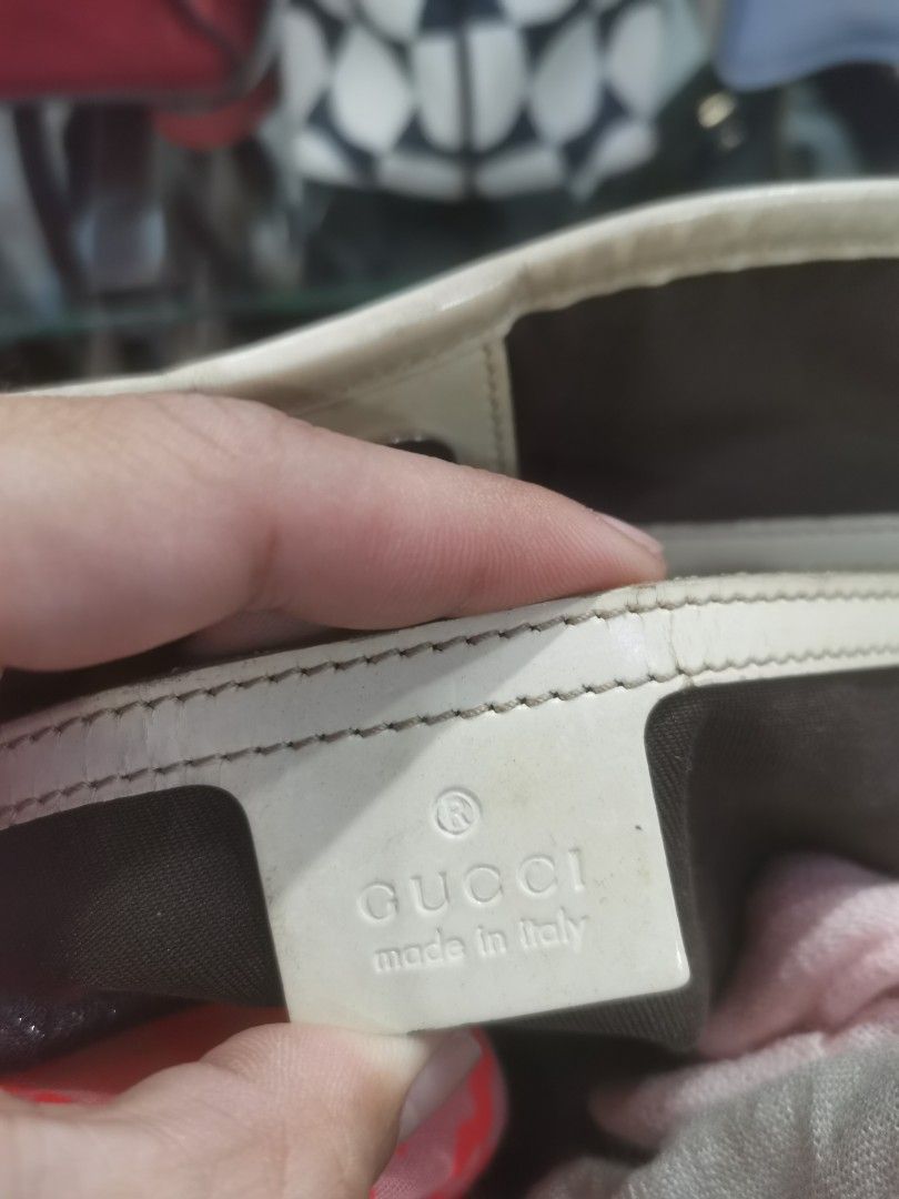Gucci GG Monogram Tote Bag Beige/Cream (Category: Luxury Bags & Wallets) located in Manila. Submitted by mrpalkups666 (Listing ID 1444636618, Image 3). Description: - Gucci tote bag - Classic GG monogram canvas - Cream leather trim - Spacious interior, perfect for everyday or travel - Interior is clean - Serial number visible in photos - Made in Italy.
