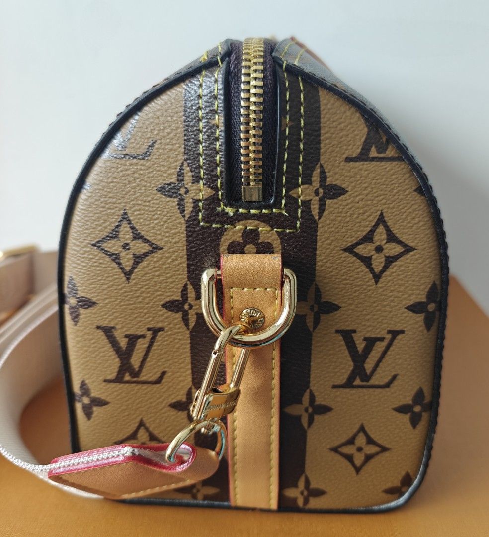 Heart Patch Reverse Bag (Category: Shoulder Bags) located in Singapore. Submitted by lovethebagedit (Listing ID 1444597662, Image 2). Description: Shouldercarry, crossbody. Interior: black, 1 pocket Exterior: brown tones, yellow heart patch Comes with adjustable strap. Brand new. Great for daily use or collection. Interested please DM for more pictures or details. Delivery included and update biyer accordingly..