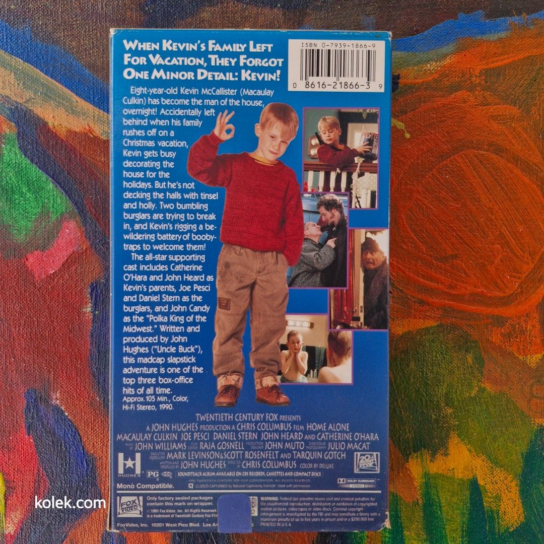 Home Alone VHS tape (Category: CDs & DVDs) located in San Pedro. Submitted by .kolek.com (Listing ID 1444499048, Image 2). Description: Used Vintage VHS tape Excellent Condition with Molds, see photos Untested walang Player What U see is What U Get Sa nakaka appreciate lang MoP: Gcash J&T Courier Pickup or Book any Rider Buyer's book and expense Loc: San Pedro, Laguna 📣S3 0.5kg.