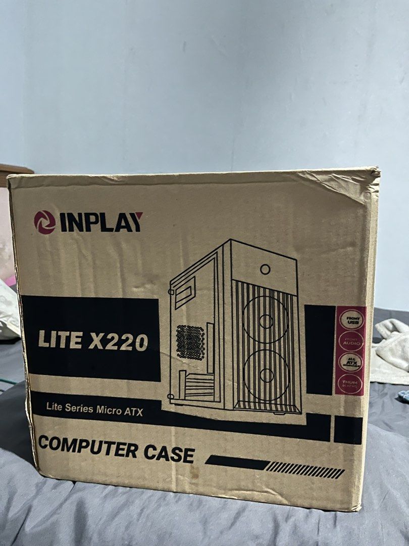 INPLAY White PC Case with Tempered Glass Side Panel (Category: Desktops) located in Manila. Submitted by bolver (Listing ID 1444641264, Image 3). Description: - Brand new - Sleek white INPLAY PC case - Clear tempered glass side panel (still has protective plastic) - Comes in original packaging RFS: wrong color and slight issues issues: may dent sa gilid and top part is rusting.