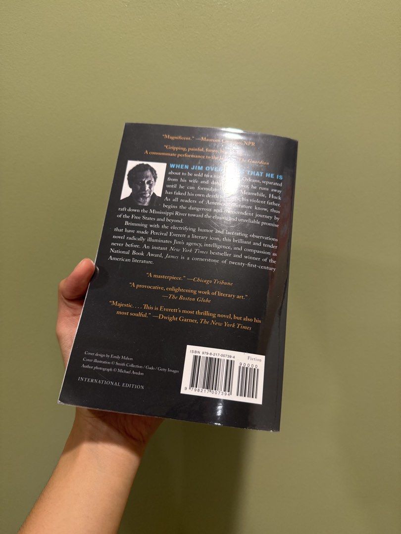 James by Percival Everett Novel (Category: Storybooks) located in Manila. Submitted by yonderingheights (Listing ID 1444650042, Image 2). Description: - New York Times Bestseller: 'James' by Percival Everett - A powerful reimagining of 'The Adventures of Huckleberry Finn' - Explores themes of freedom and identity - Highly recommended for fans of literary fiction bought from fullybooked last week for 699 🌸 in excellent condition can send more pho