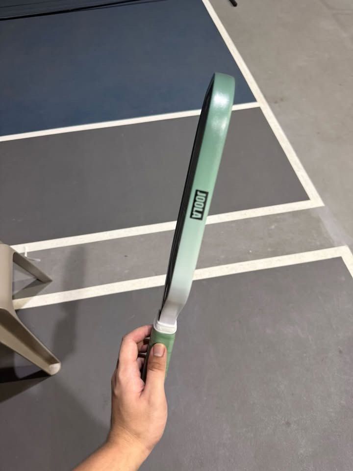 Joola Perseus Heat Vision Pickleball Paddle (Category: Racket and Ball Sports) located in Makati City. Submitted by j.mbd (Listing ID 1444551792, Image 3). Description: Joola Perseus Heat Vision Condition: 8/10 Issue: has scratches (check pic) RFS: will buy a new paddle You can check the NFC to legit check :).
