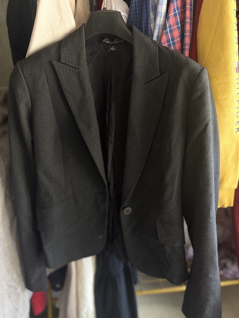 Kenneth Cole New York Grey Blazer Size 2 (Category: Coats, Jackets and Outerwear) located in Manila. Submitted by aimee_sanjose20 (Listing ID 1444531981, Image 2). Description: - Brand: Kenneth Cole New York - Color: Grey - Style: Single button blazer, classic fit - Size: 2 - Perfect for: Workwear or dressing up an outfit - Condition: Please check photos for details.