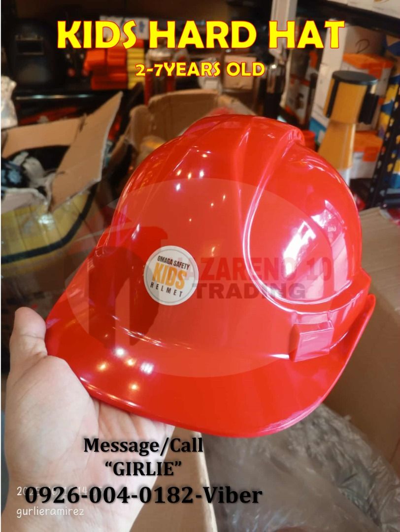 KIDS HARD HAT WITH CHINSTRAPS (Category: Looking For) located in Las Pinas. Submitted by itsmegelai.ram (Listing ID 1444504134, Image 1). Description: KIDS HARD HAT ABS 2-7years old kids Heavy duty hard hat with chin straps WE ALSO HAVE > BLUE EAGLE HARD HAT > MSA HARD HAT > ORDINARY HARD HAT * * * WE OFFER DISCOUNT IN BULK ORDER * * * Pin Location: Nazareno 10 Trading #12 General Tirona Highway Mabolo 3 Bacoor Cavite CONTACT PERSON: Look for GIR