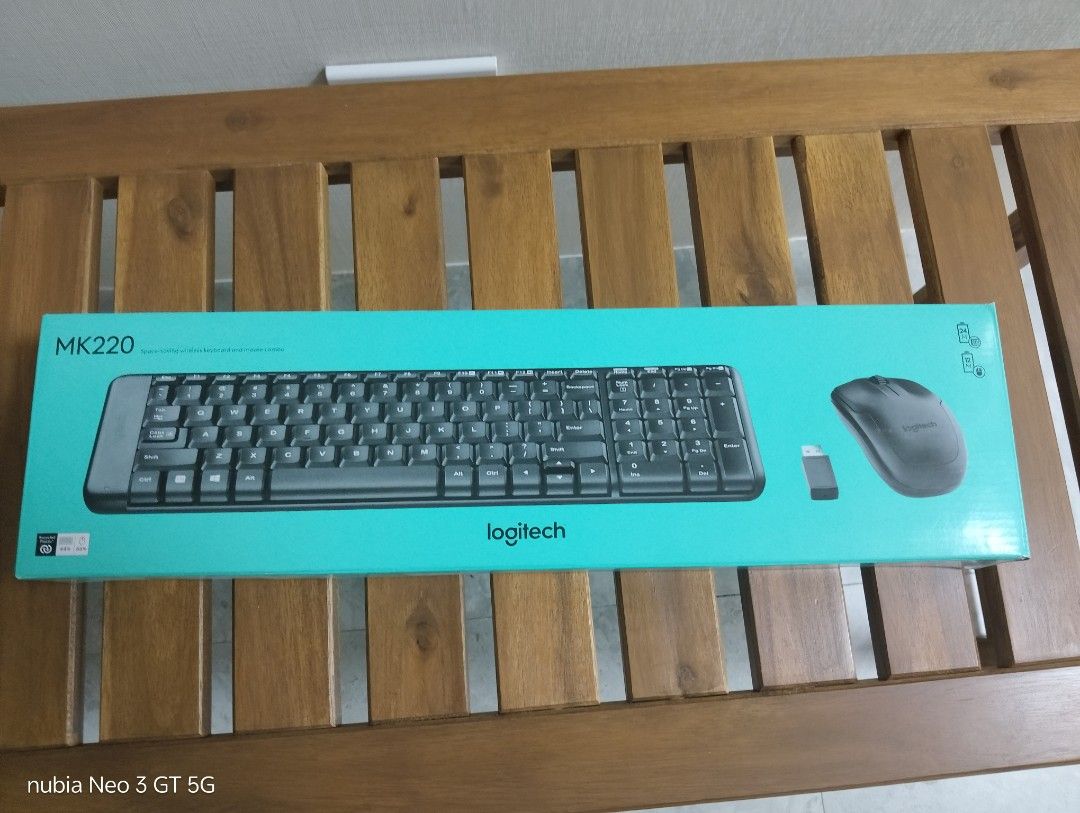 Logitech MK220 Wireless Keyboard and Mouse Combo (Category: Computer Keyboard) located in Makati City. Submitted by eduard.samontanes (Listing ID 1444574718, Image 1). Description: - Logitech MK220 Wireless Keyboard and Mouse Set - Full-size keyboard with dedicated number pad - Compact and comfortable mouse included - Single USB receiver connects both devices for convenience - Ideal for everyday home and office use - Tested and works well Brand N