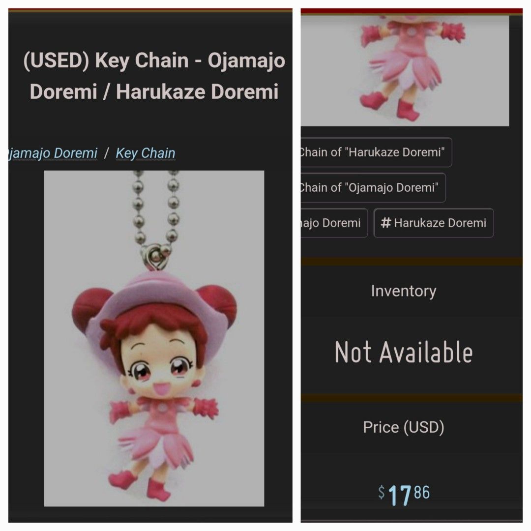 Maagical Doremi Harukaze doremi ojamajo doremi (Category: Designer & Blind Box Toys) located in Quezon City. Submitted by cmagday (Listing ID 1444535646, Image 3). Description: on hand, 1 piece only.in good condition. kayo na lang maglagay ng chain. buyer to shoulder shipping fee. last pic is for comparison purposes only.