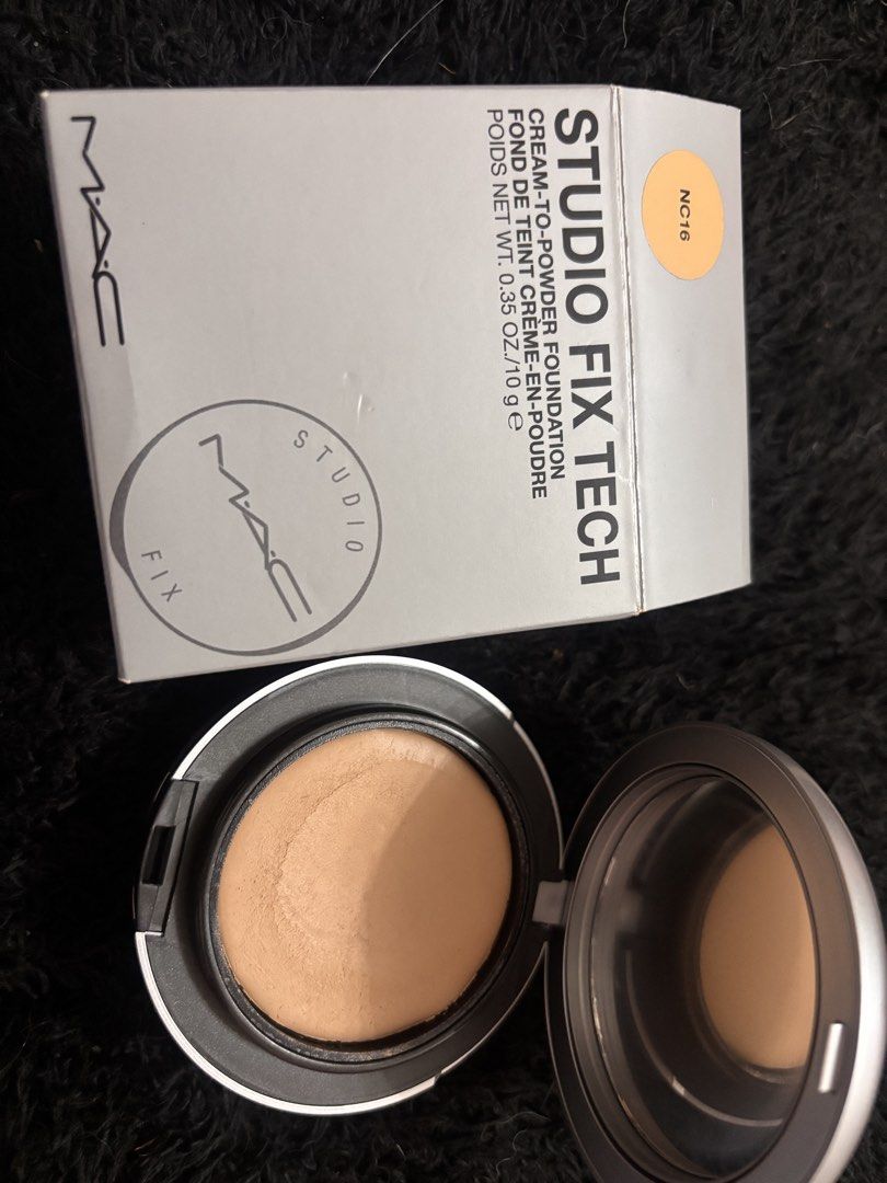 MAC Studio Fix Tech Cream-to-Powder Foundation NC16 (Category: Makeup) located in San Juan City. Submitted by 1013_ajo (Listing ID 1444651184, Image 3). Description: - Authentic MAC Studio Fix Tech Cream-to-Powder Foundation - Shade: NC16. - Natural finish. Original box included..