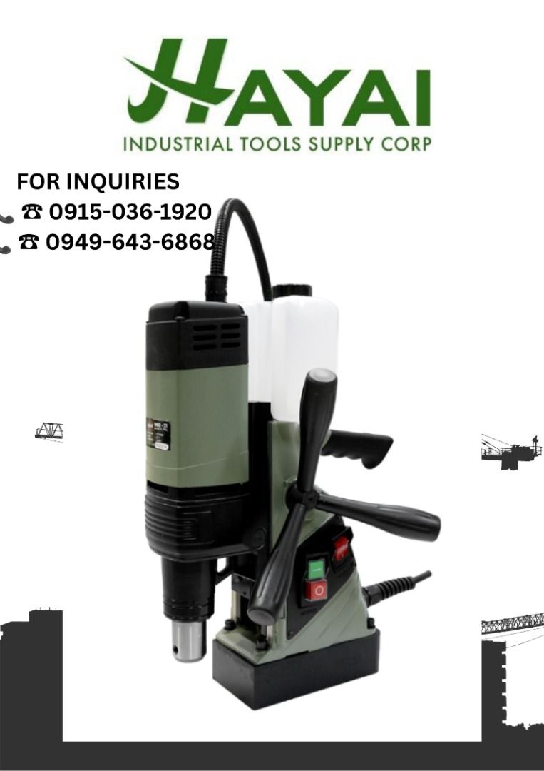 Magnetic Drilling machine (Category: Construction Tools & Equipment) located in Manila. Submitted by 09150361920ronvillaflor (Listing ID 1444540701, Image 1). Description: Magnetic Drilling machine Brand: Maxsell Specs: Rated power: 1,100W Voltage: 220v/60hz no. Load speed: 450rpm max cut depth: 50mm ₱40,000 For inquiries 📞 ☎ : 0-9-1-5-0-3-6-1-9-2-0 📞 ☎ : 0-9-4-9-6-4-3-6-8-6-8 PRICE MAY CHANGE WITHOUT PRIOR NOTICE..