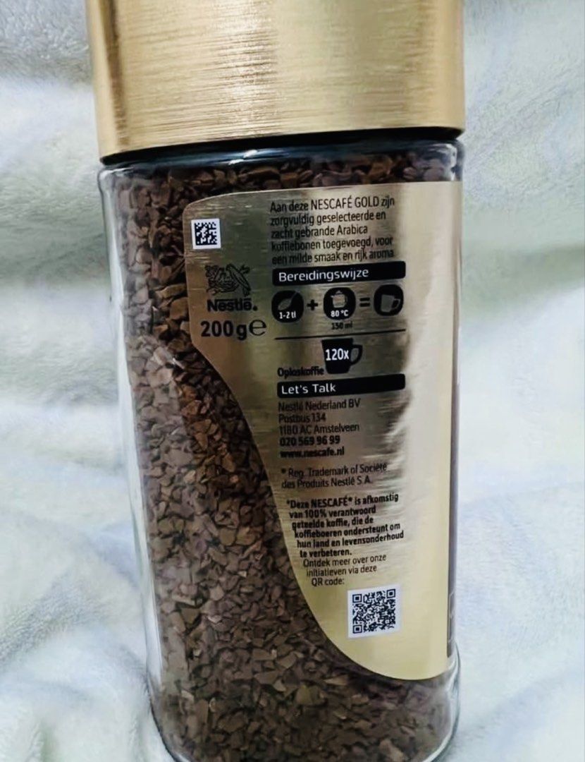 Nescafe Gold Instant Coffee - Rich & Smooth (Category: Beverages) located in Manila. Submitted by TindahanNiLhelay (Listing ID 1444554863, Image 3). Description: - Nescafe Gold Rich & Smooth Blend - Made with carefully selected Arabica coffee beans - Comes in a convenient 200g glass jar - Brews approximately 120 cups of coffee - Enjoy the full aroma and rich taste for your daily coffee fix.