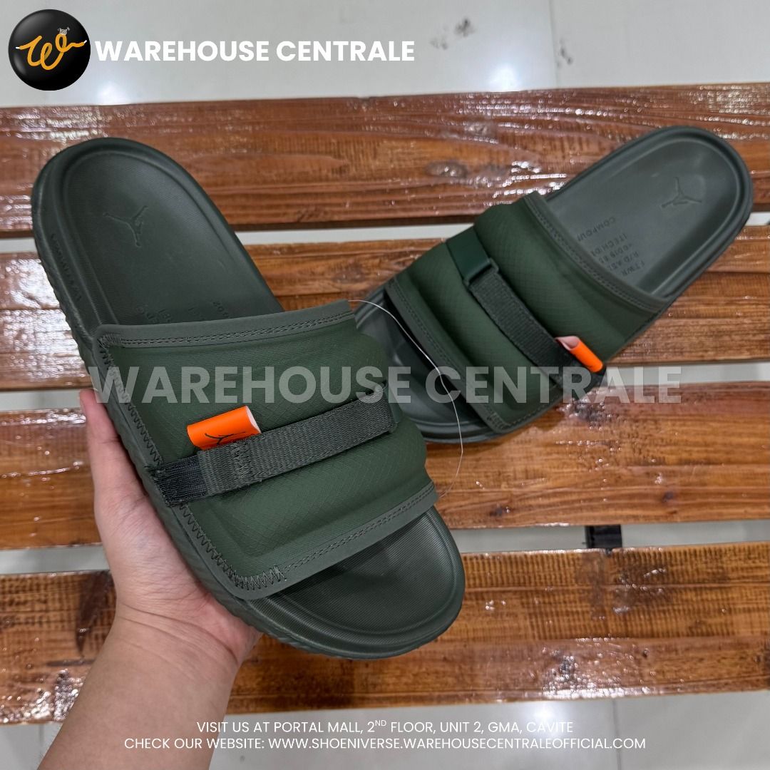 ORIGINAL AIR JORDAN SUPER PLAY SLIDE DEEP GREEN (Category: Slippers & Slides) located in Cavite. Submitted by warehousecentraleofficial (Listing ID 1444564126, Image 2). Description: ORIGINAL NIKE BELOW SRP. Sizes: 11 US MEN 🚚 Couriers: JNT, JRS, LALAMOVE 💰 Mode of Payment: Bank Transfer, Gcash, and Paymaya 📩 DM our F(B) Page: Warehouse Centrale ✅ items are 100% original. 10x moneyback guarantee if proven fake! .