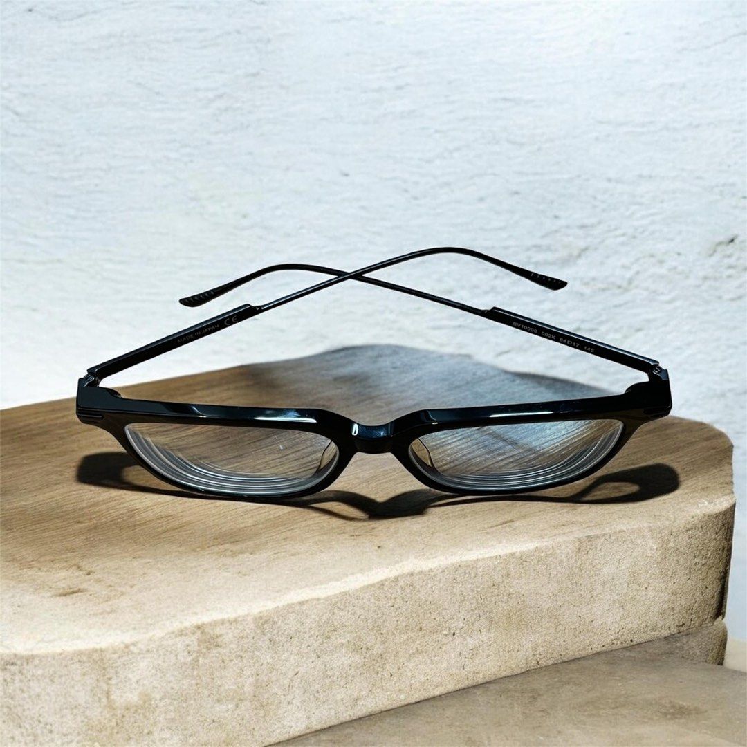 Preloved Bottega Veneta "Minimalist" Square/Rectangular Eyeglasses (Category: Sunglasses & Eyewear) located in Muntinlupa City. Submitted by alabangbargains (Listing ID 1444593142, Image 2). Description: watch item here: https://youtube.com/shorts/YQrLuMk3eQA?si=dLANf-iwf4xEuf52 1. Model • BV1009O (Color Code: 002K) • The frame measurements are also engraved right after the model number: 54▢17 145 (54mm lens width, 17mm bridge width, and 145mm te