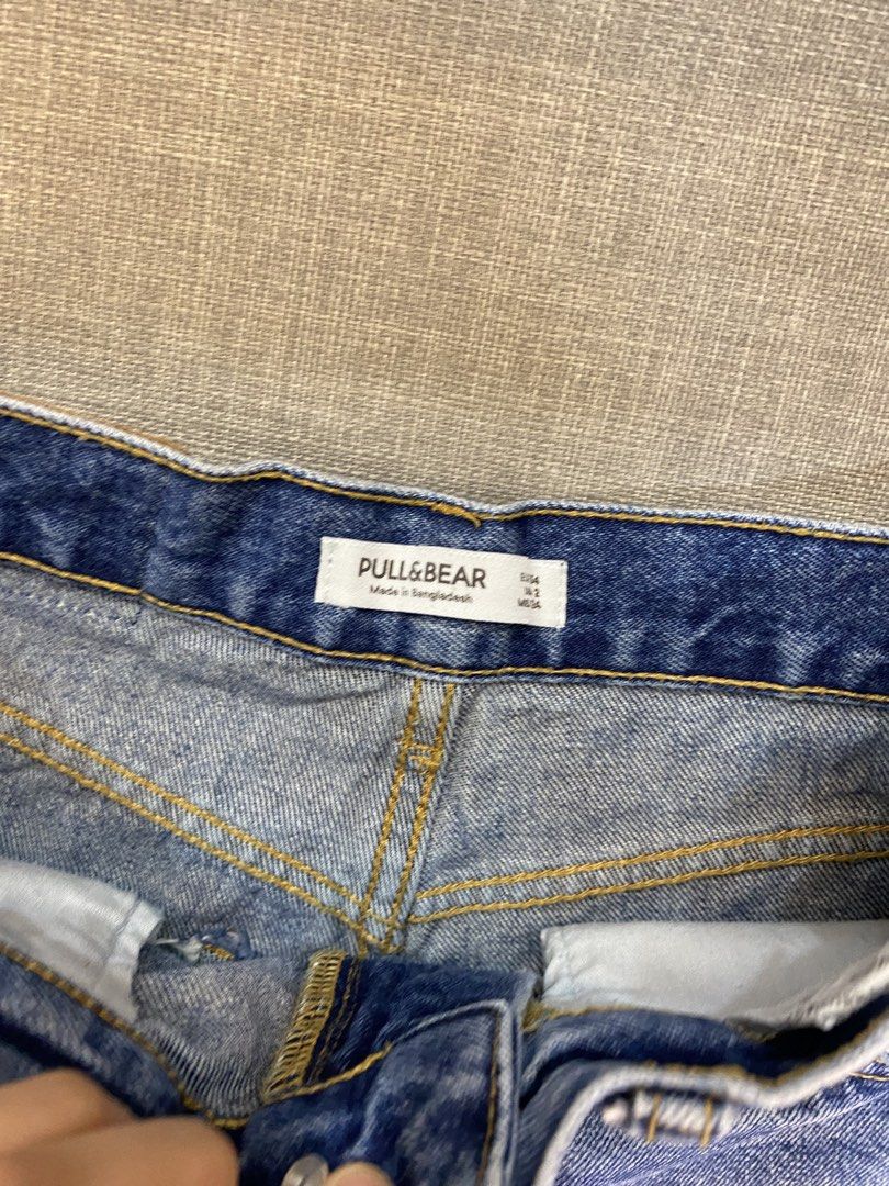 Pull & Bear Blue Denim Frayed Hem Shorts (Category: Shorts) located in Cebu City. Submitted by jnnwright (Listing ID 1444618053, Image 2). Description: - Cute blue denim shorts - Brand: Pull & Bear - Style: High-waisted - Feature: Frayed hem - Design: Classic 5-pocket - Perfect for: Casual wear - Easy to pair with any top - Origin: Made in Bangladesh.