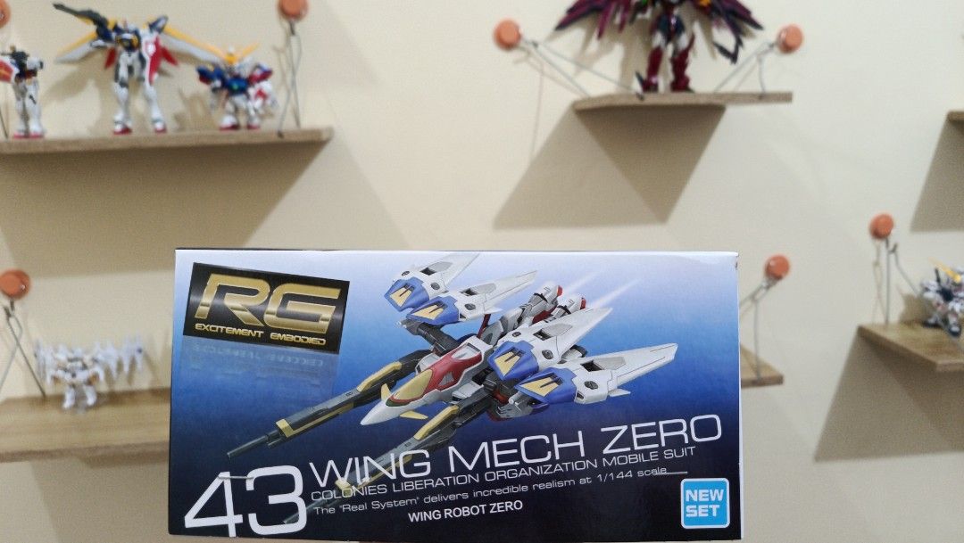 RG 43 Wing Mech Zero Gundam Model Kit 1/144 (Category: Gundam & Model Kits) located in Manila. Submitted by stark10 (Listing ID 1444634128, Image 3). Description: - Brand new 1/144 scale RG 43 Wing Mech Zero. Note: NOT A BANDAI (bootleg version) .