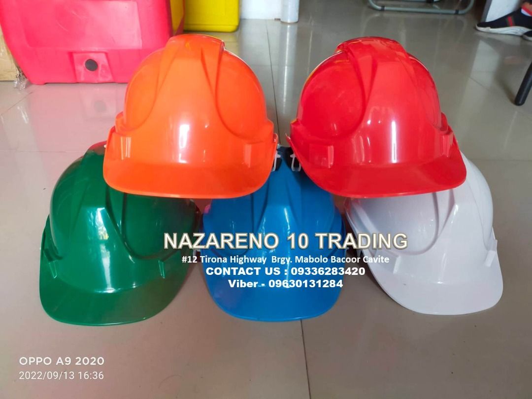 safety Hard Hat Kids Hard Hat (Category: Looking For) located in Bacoor. Submitted by kajezame.2021 (Listing ID 1444516206, Image 1). Description: safety Hard Hat Kids Hard Hat Also available: • Traffic cone • Parking Block stopper • Hooded trash bin • Road Plastic Barrier • Spill boom • Fishing buoy • Spill Kit • Stanchion Post • Rain Coat • Solar Arrow Board For More Details and Discount Contact Ms. Karen NAZARENO 10 TRADING 0963 0131 284 0933 