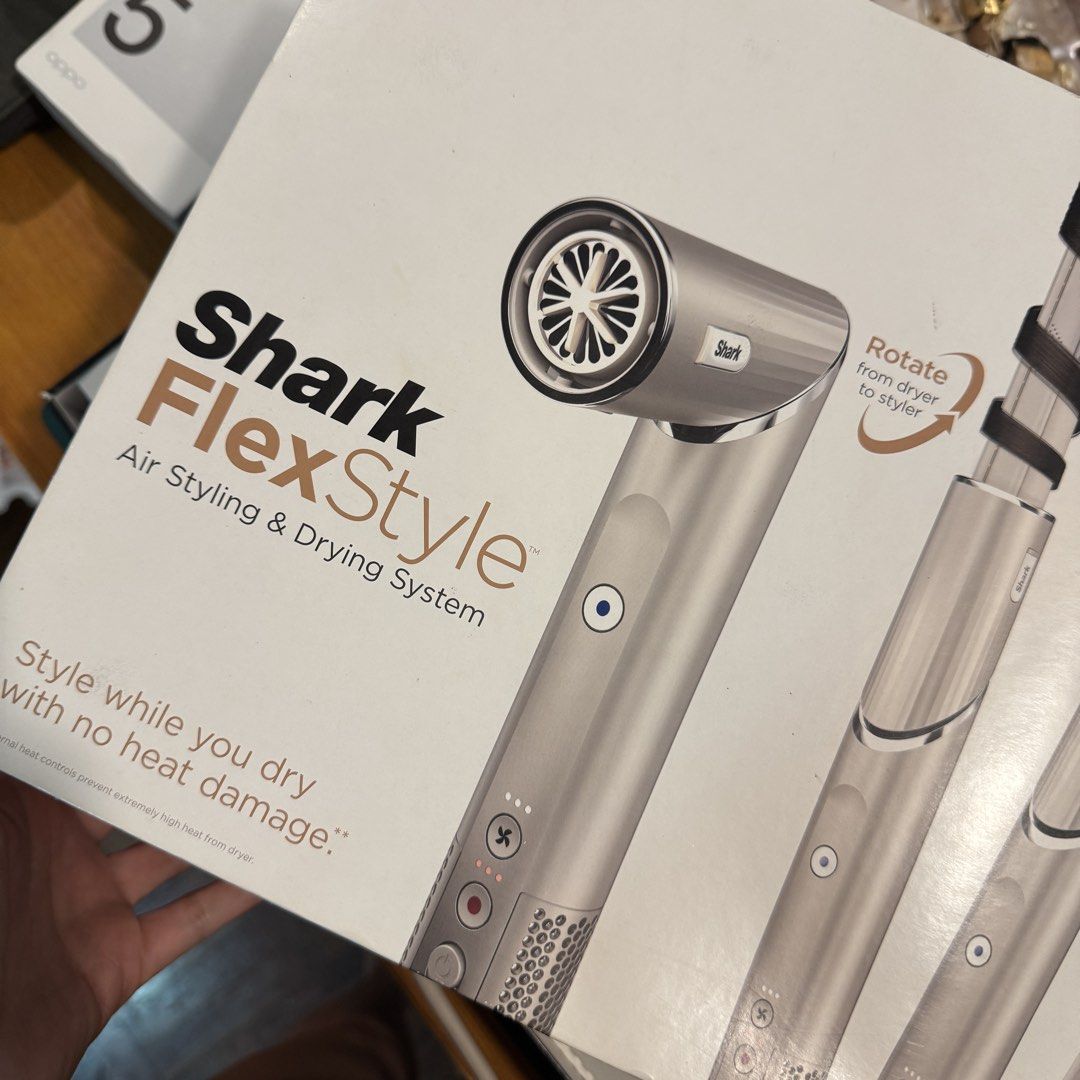 Shark FlexStyle Air Styling & Drying System (Full set with box) (Category: Hair) located in Taguig. Submitted by nninjaa (Listing ID 1444657695, Image 3). Description: PLEASE READ BEFORE DM Selling my Shark FlexStyle Air Styling & Drying System. Lightly used and in excellent condition. Complete with original box and attachments. A versatile all-in-one styling tool that functions as a hair dryer, volumizer, curler, and styling brush. Great alterna