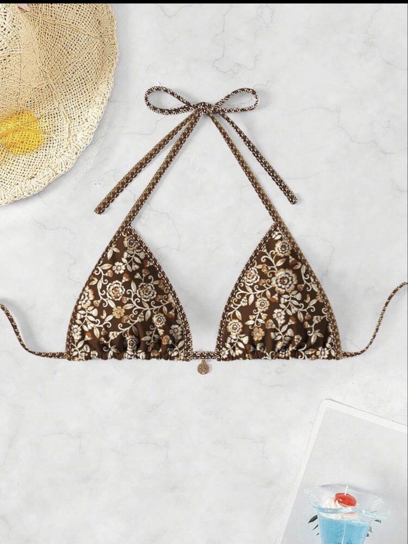 Shein bikini bundle (Category: Bikinis & Swimsuits) located in Quezon City. Submitted by louvanya (Listing ID 1444633386, Image 2). Description: take all 4 shein bikini sets and one brown bikini top for the price of one. never been used. The turquoise set is an M. The rest are XS and S. RFS: decluttering.