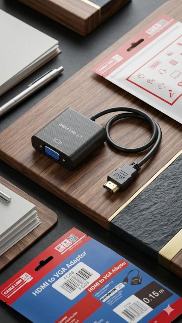 Silvertec HDMI to VGA Adapter (0.15m) | Cable Link 2.0 (Category: Cables & Adaptors) located in Cainta. Submitted by escapeartistph (Listing ID 1444619298, Image 1). Description: Selling a brand new, unused Silvertec HDMI to VGA adapter cable link 2.0. Perfect for connecting your newer laptop, console, or streaming device to an older monitor, projector, or TV. Brand: Silvertec Length: 0.15 meters (Short, clean setup with no messy wires) Resolutio