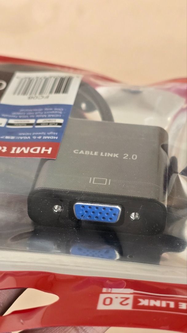 Silvertec HDMI to VGA Adapter (0.15m) | Cable Link 2.0 (Category: Cables & Adaptors) located in Cainta. Submitted by escapeartistph (Listing ID 1444619298, Image 3). Description: Selling a brand new, unused Silvertec HDMI to VGA adapter cable link 2.0. Perfect for connecting your newer laptop, console, or streaming device to an older monitor, projector, or TV. Brand: Silvertec Length: 0.15 meters (Short, clean setup with no messy wires) Resolutio